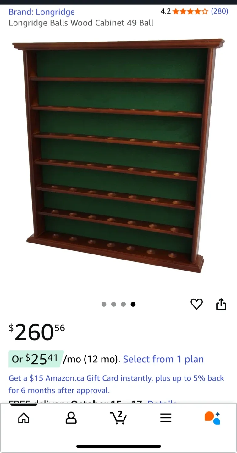 Longridge Balls Wood Cabinet 49 Ball image indicator(5)