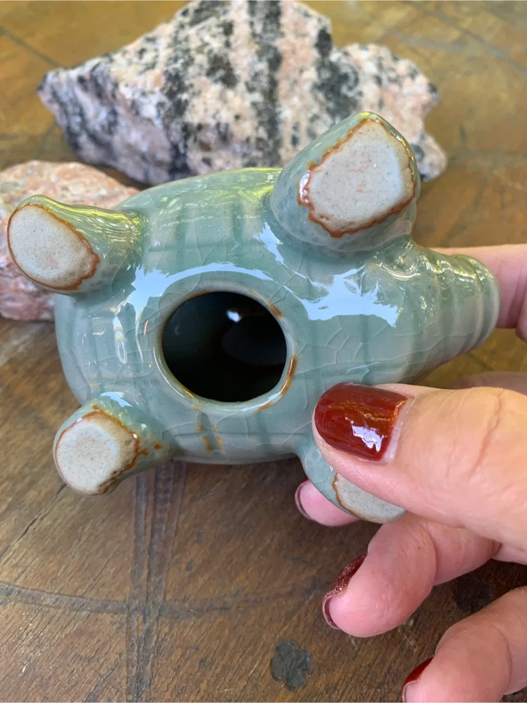 Ceramic Turtle Figurine - Cute Home Decor image indicator(5)