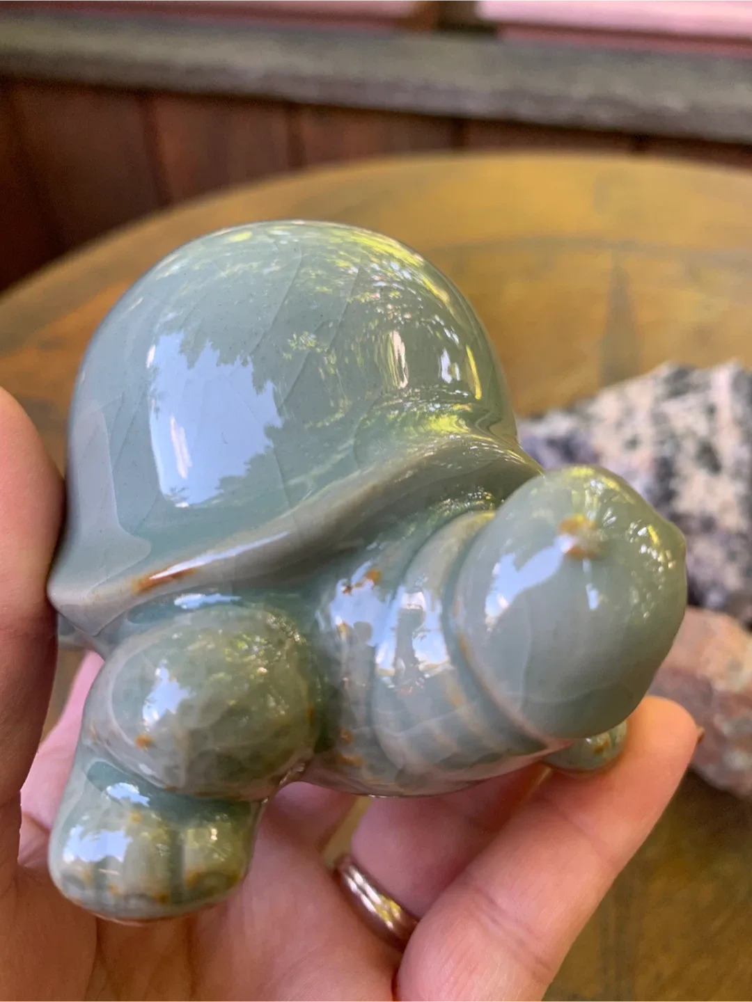 Ceramic Turtle Figurine - Cute Home Decor image indicator(9)