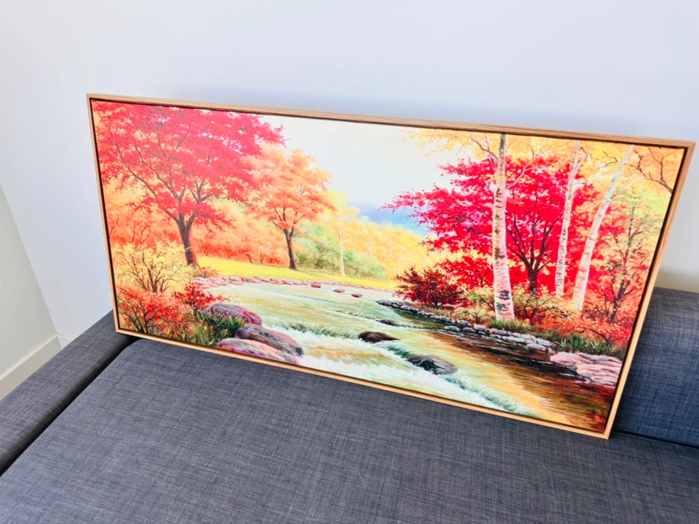 Youkuart Framed wall art Autumn Red Trees Forest Mountain - photo 4