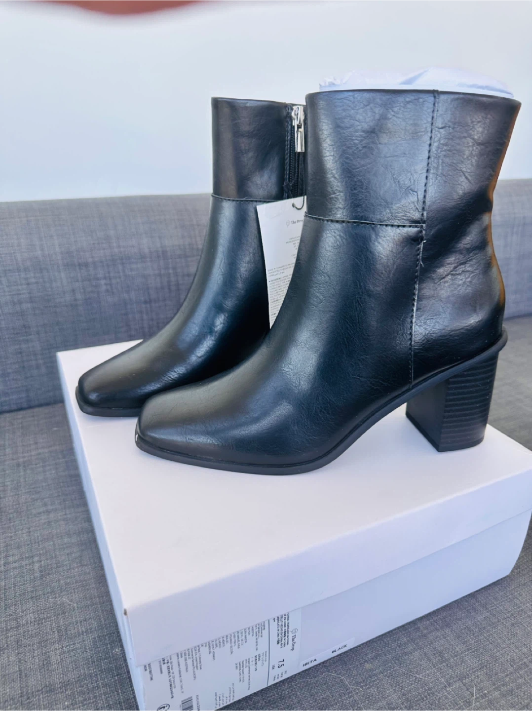 The Drop Ibita Black Ankle Boots - Size 7.5 - photo 2