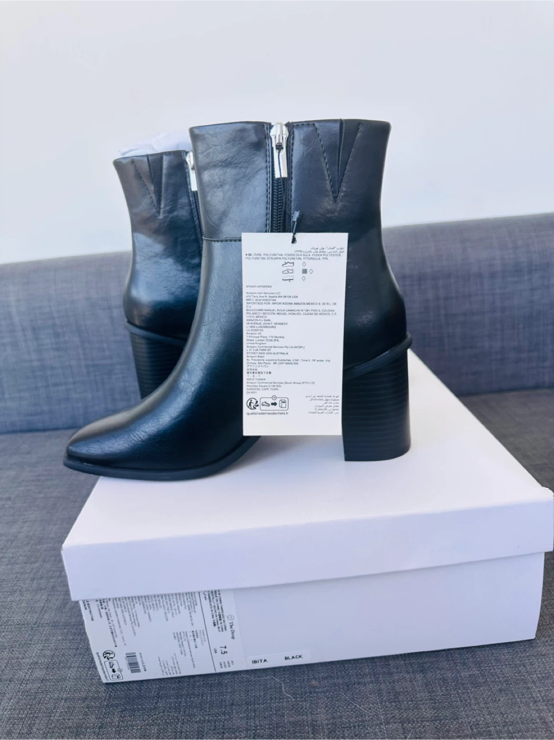 The Drop Ibita Black Ankle Boots - Size 7.5 - photo 3
