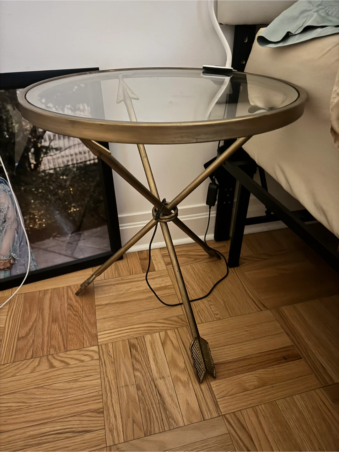Gold Arrow Accent Table
