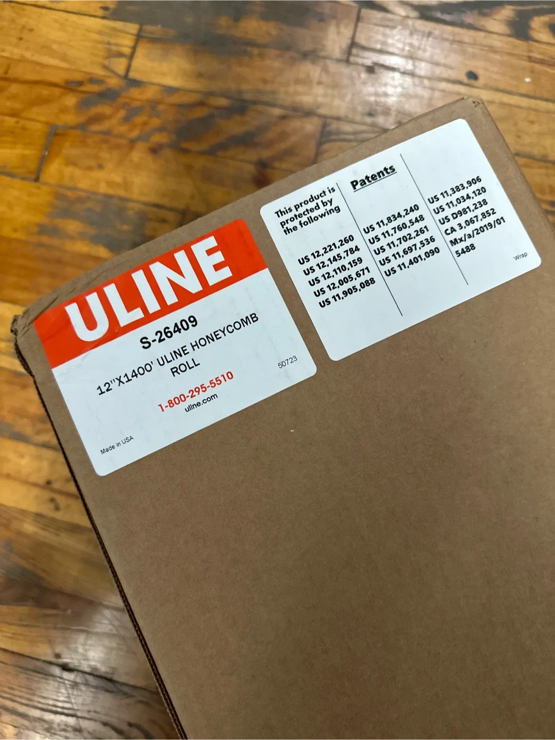 Uline S-26409 12"x1400' Honeycomb Roll image indicator(2)
