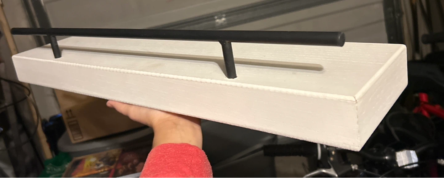 Melannco Wall Shelf with Bar