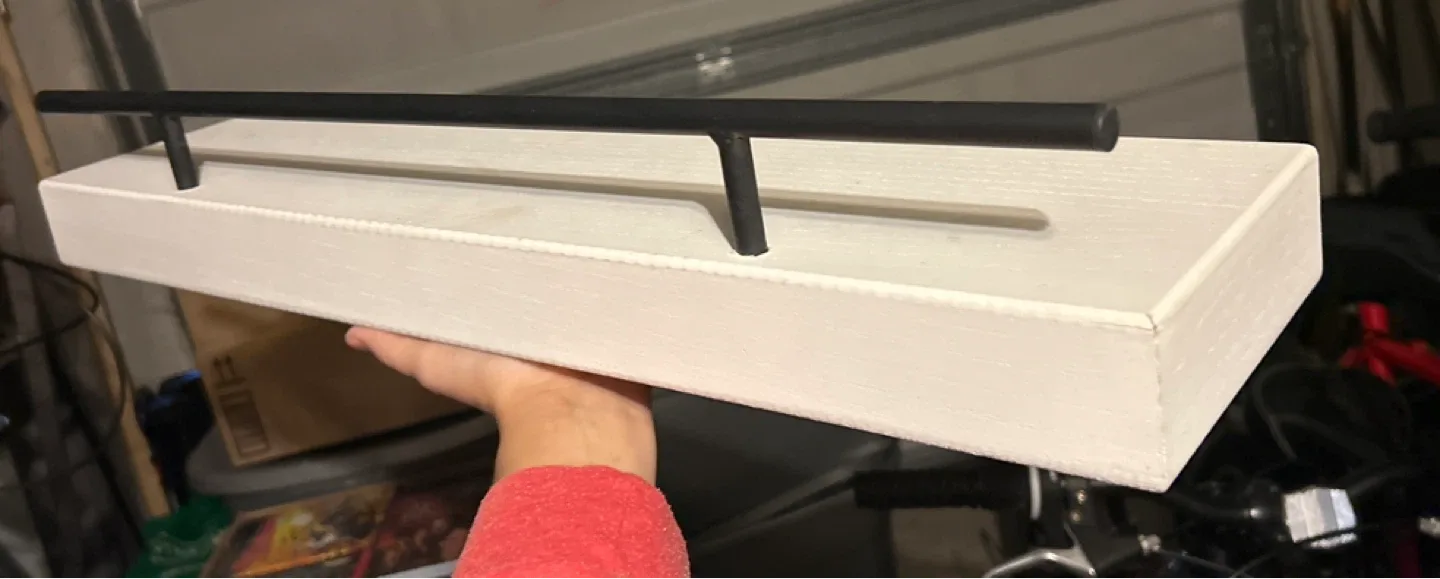Melannco Wall Shelf with Bar thumbnail