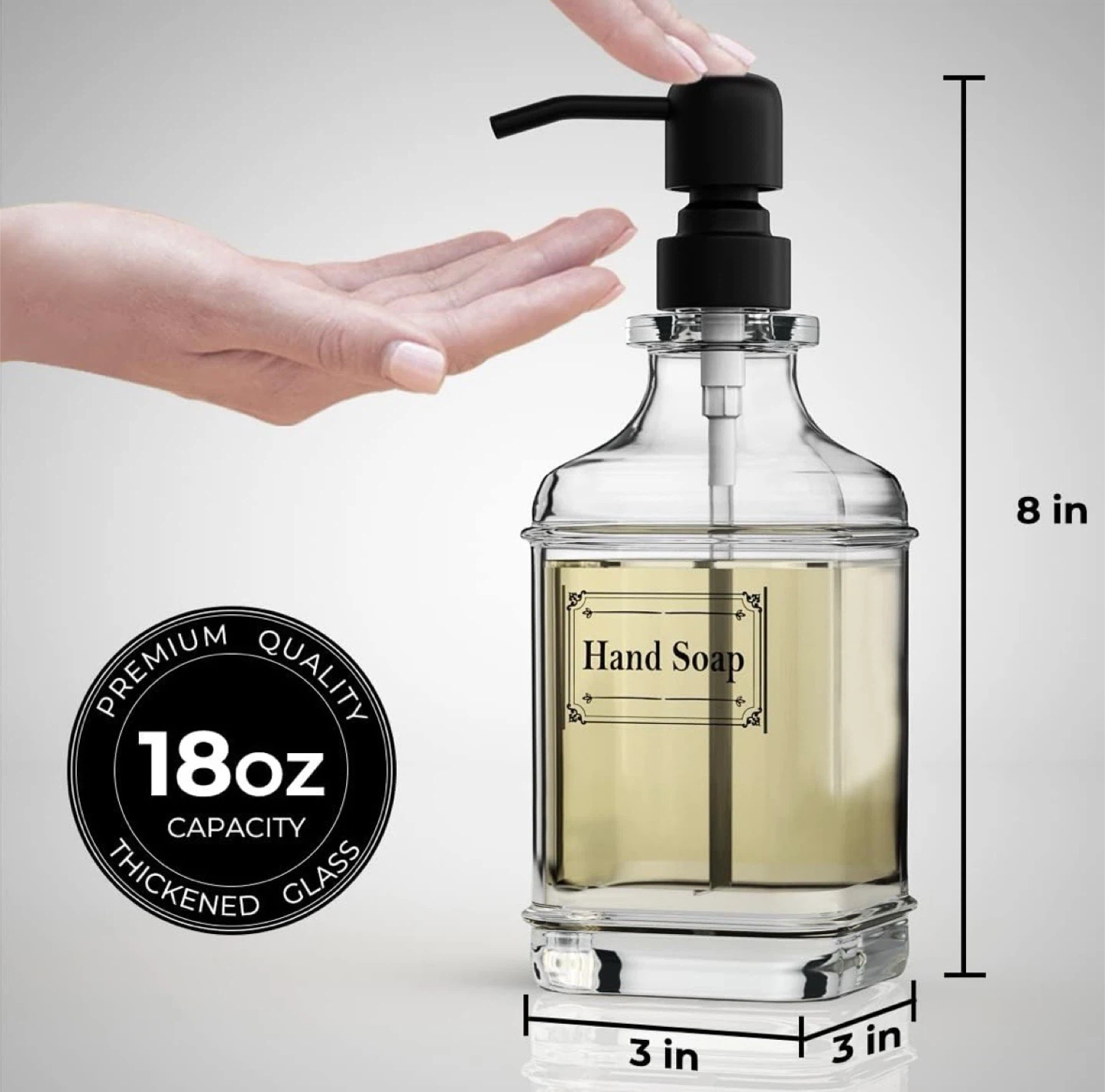 Soap/Lotion Dispenser Set - 18 oz Capacity - photo 3