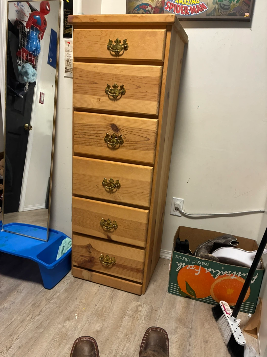 Wooden 6-Drawer Dresser