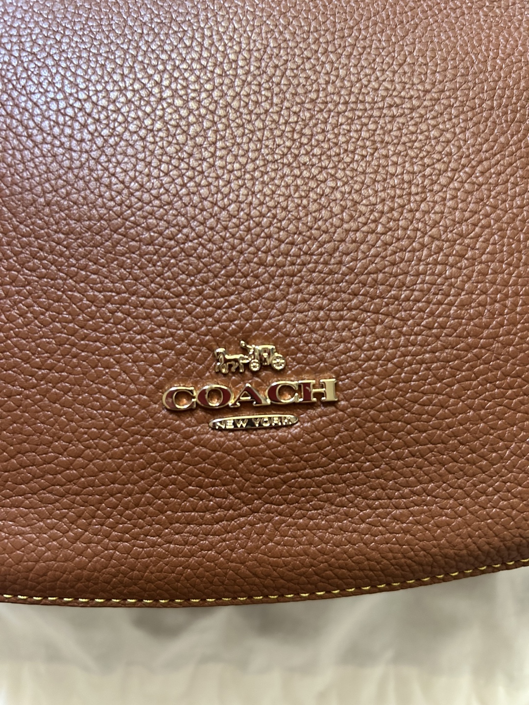Coach Leather Handbag - Caramel Brown - photo 4