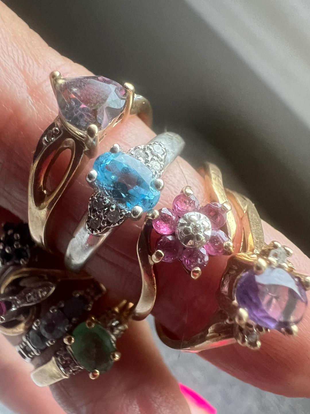 10 k Assorted Gemstone rings 200dollars each - photo 2