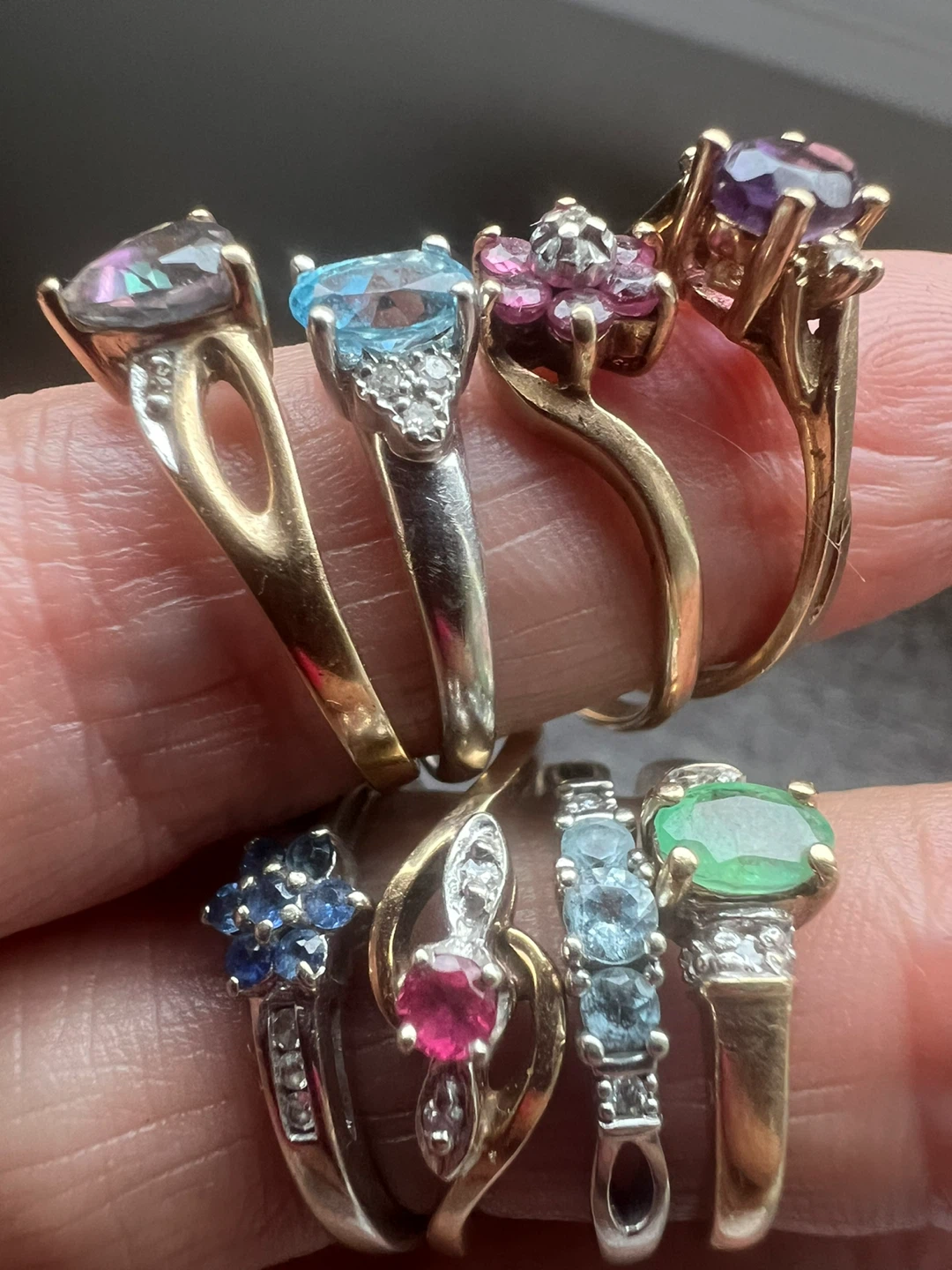 10 k Assorted Gemstone rings 200dollars each - photo 3