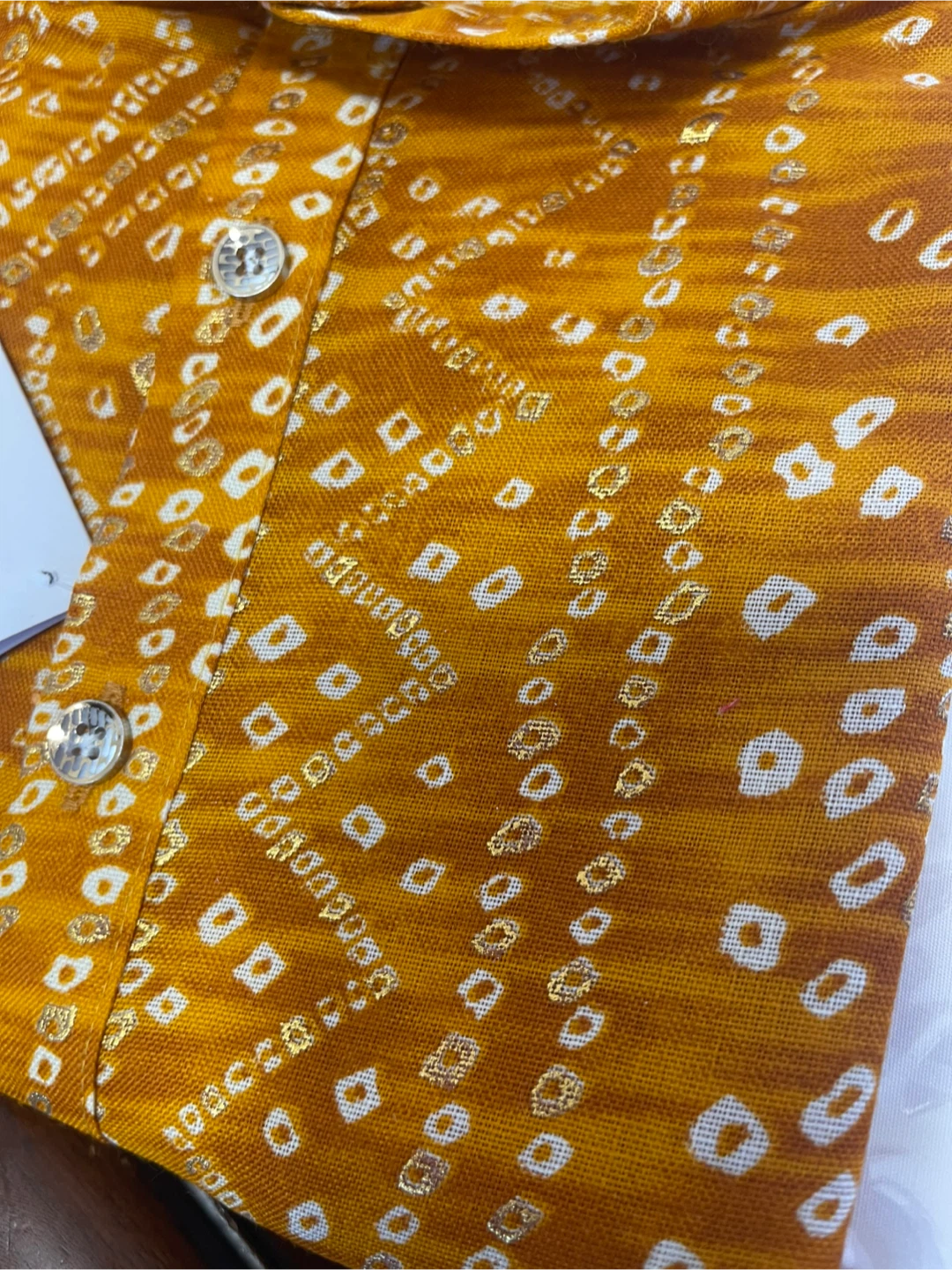 Yellow Bandhani Kurta, Size XXL - photo 4