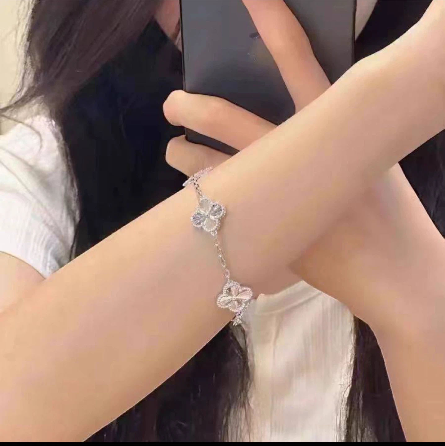 Silver Clover Bracelet - photo 2