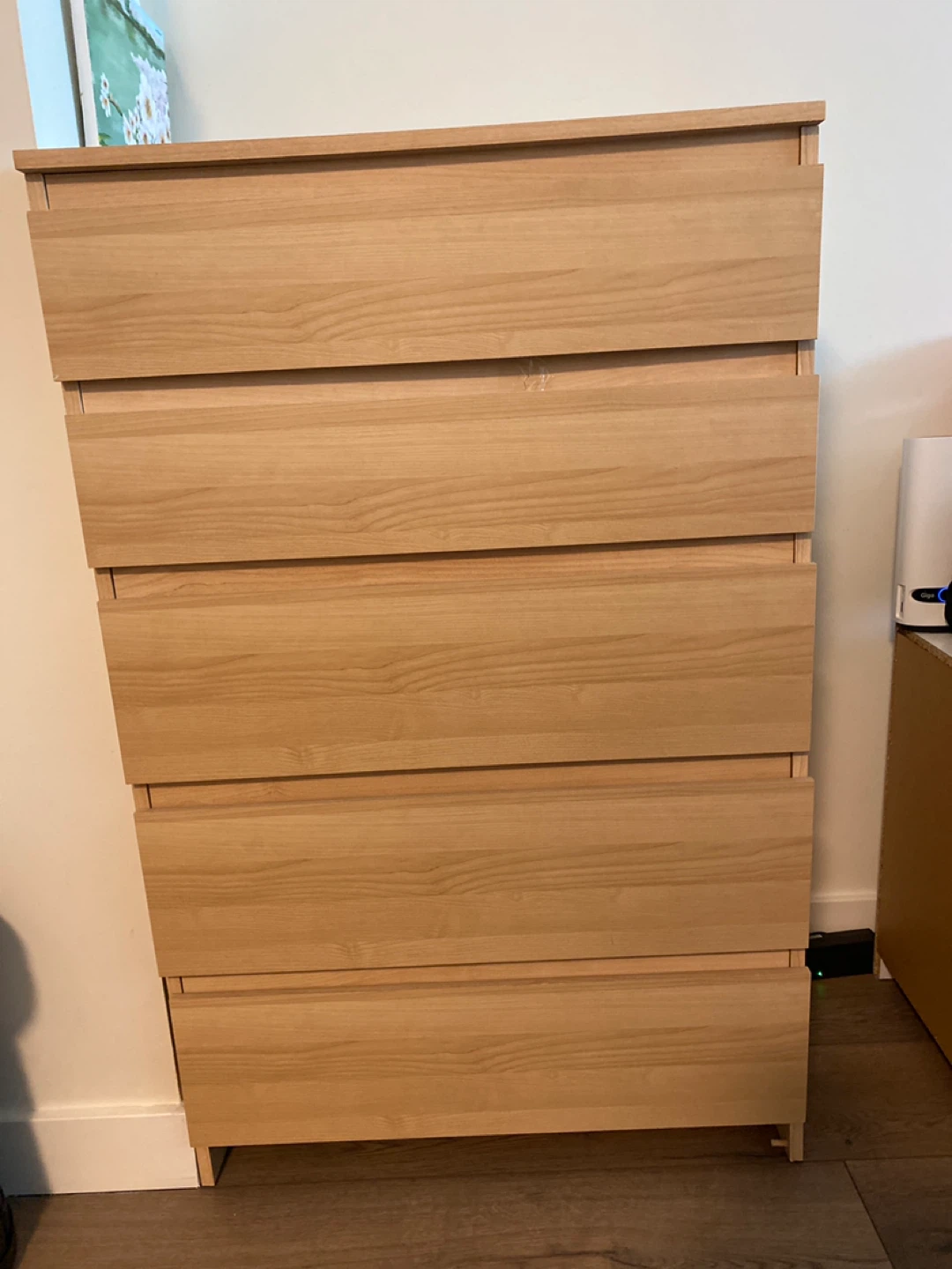 IKEA Hemnes 5-Drawer Chest - Light Brown