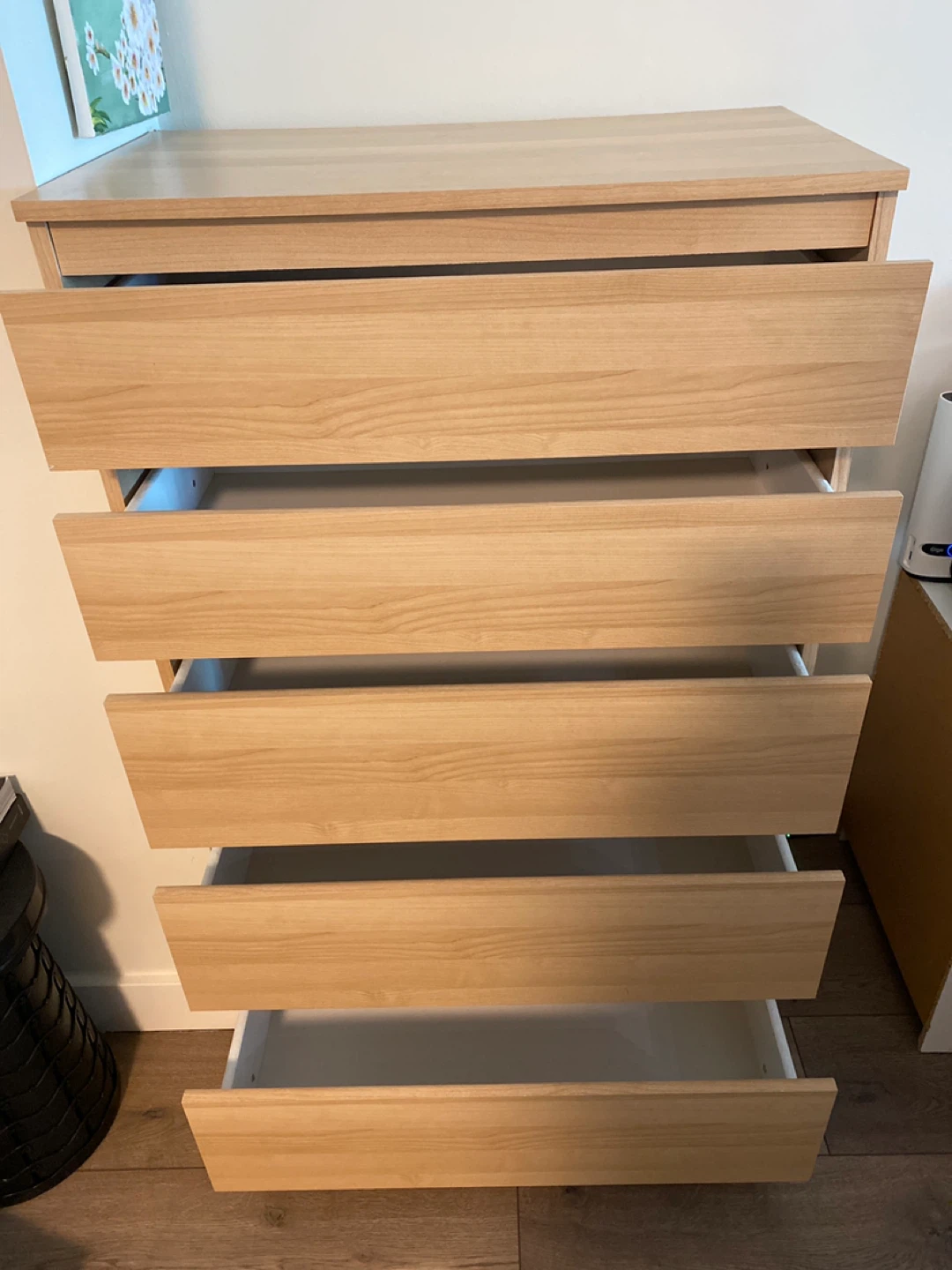IKEA Hemnes 5-Drawer Chest - Light Brown - photo 2