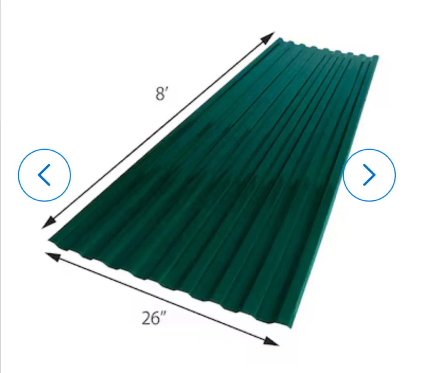 Green Corrugated Roofing Sheet - 8 ft image indicator(3)