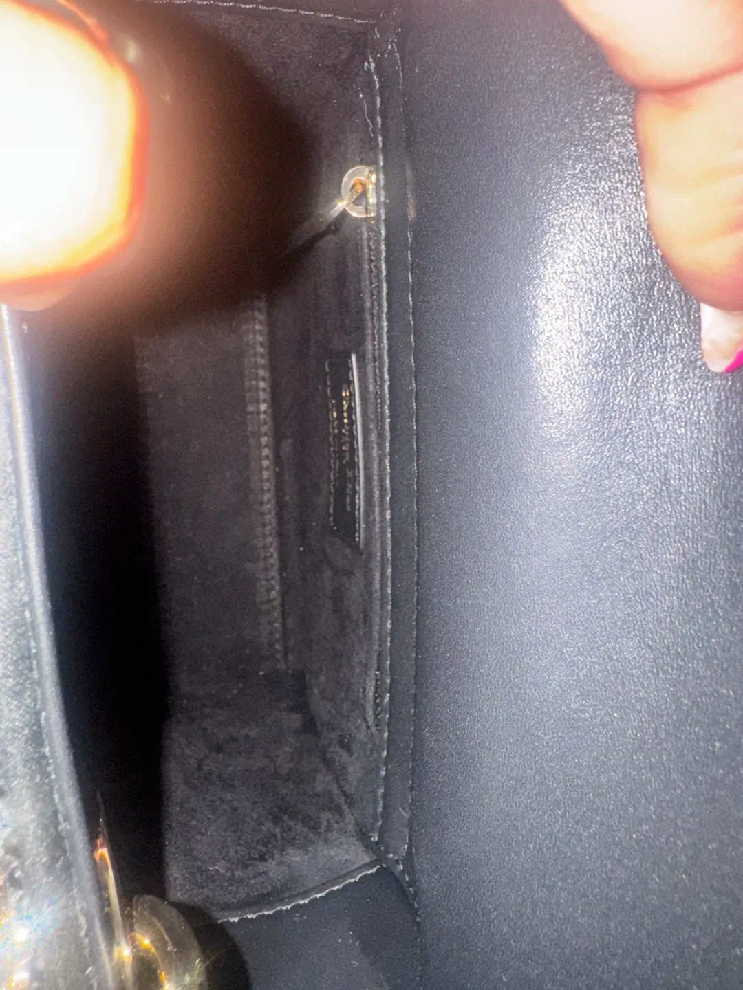 Mini Lady Dior Bag w/ Black Beads & Silver-Tone Strass image indicator(8)