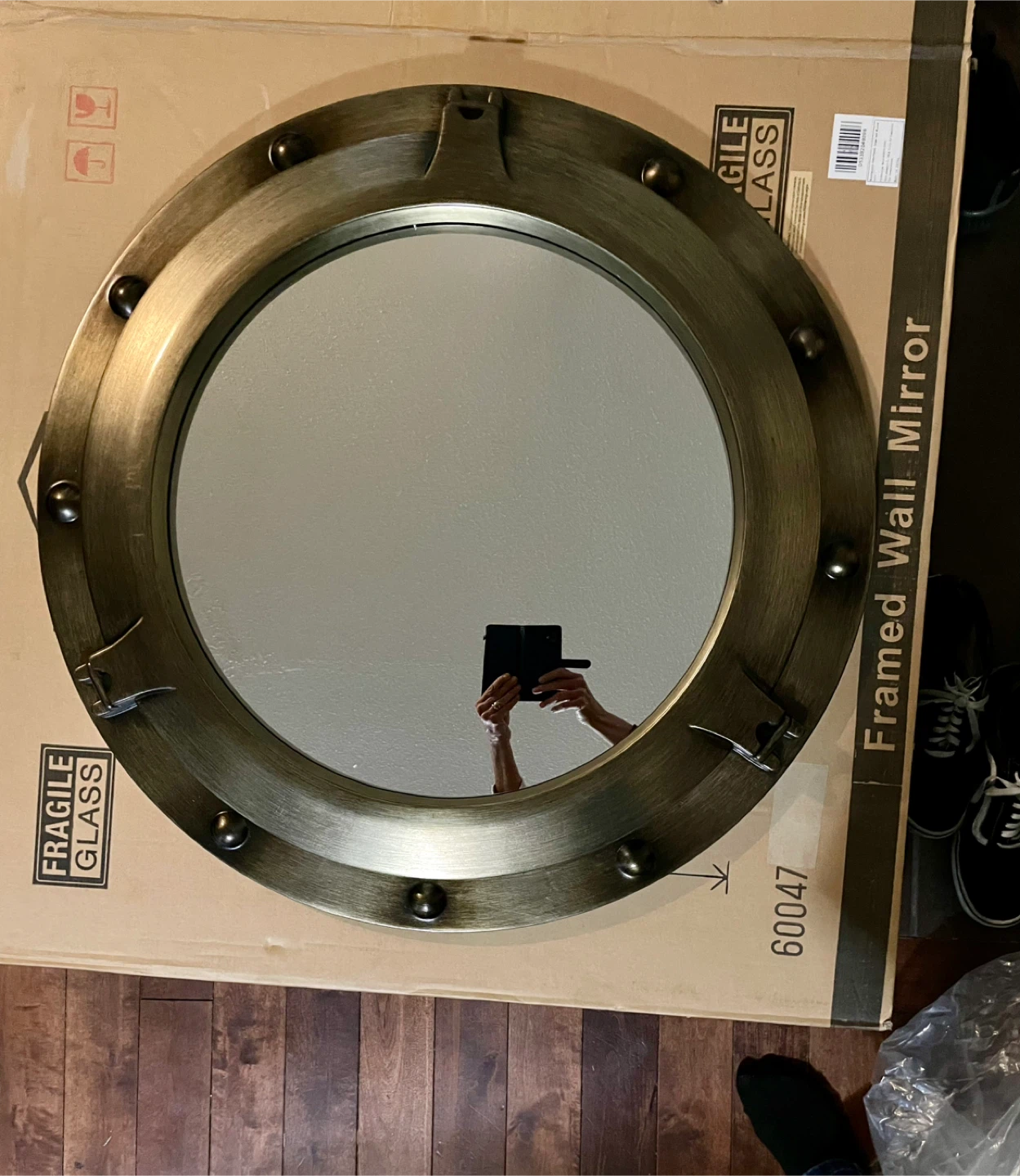 Framed Wall Mirror - Porthole Style new! - photo 2