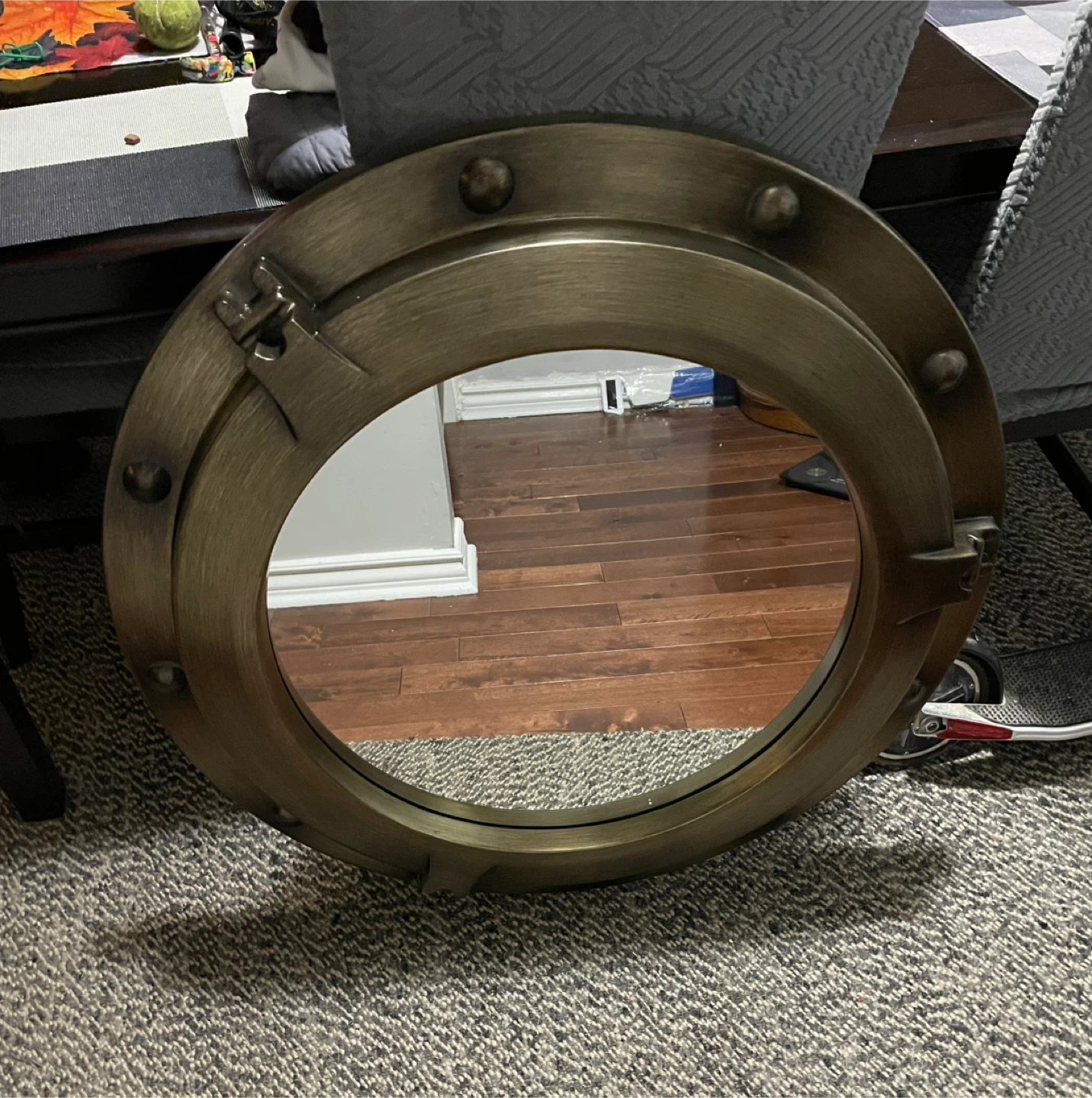 Framed Wall Mirror - Porthole Style new! - photo 3