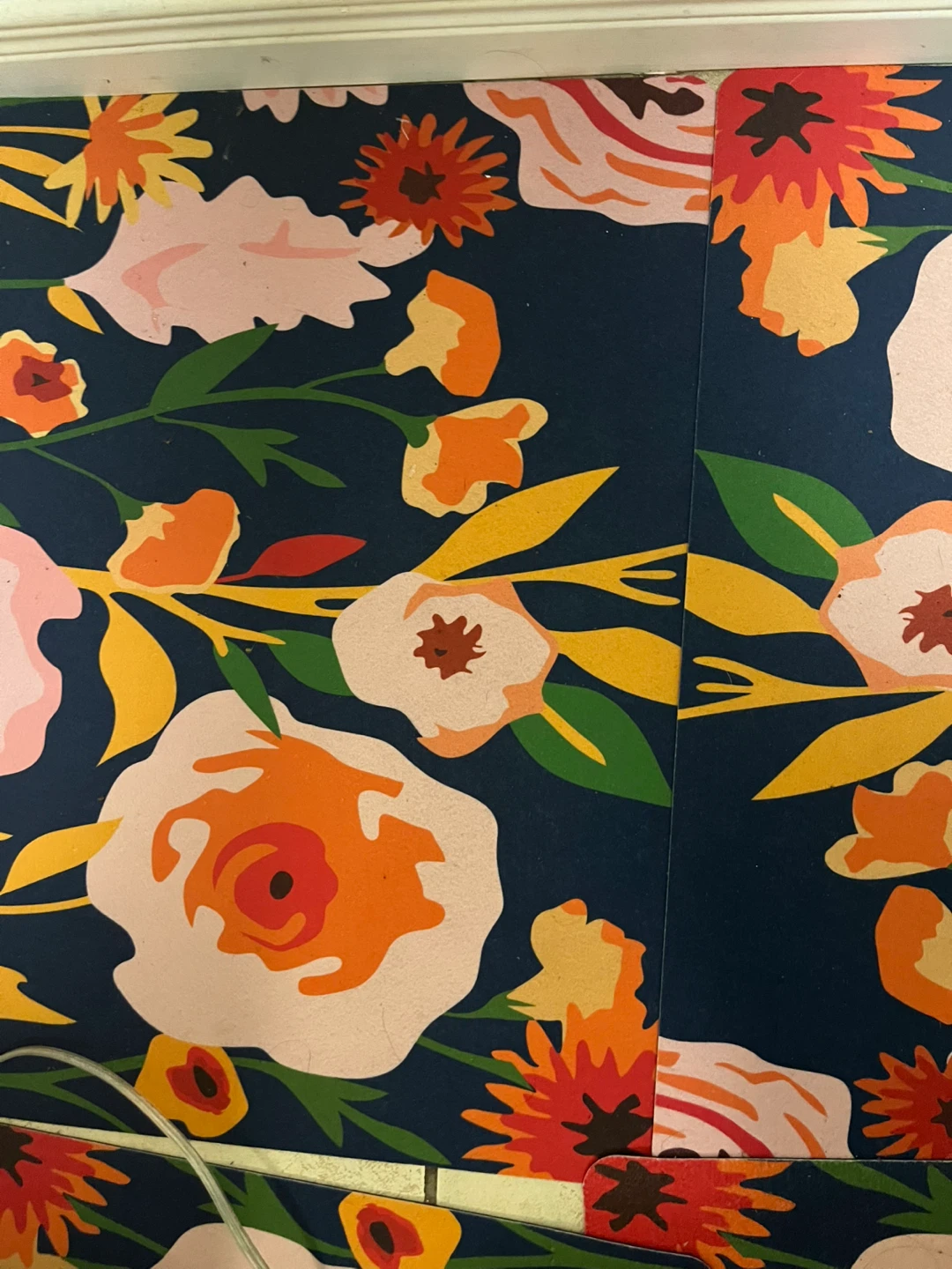 Flower design carpet