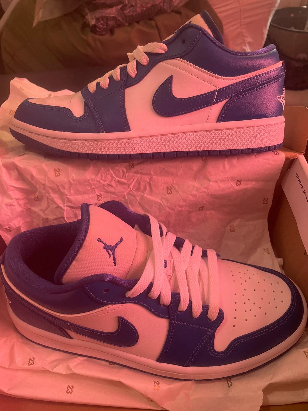 Nike Jordan 1 Low White/Blue Size 7.5 Women's
