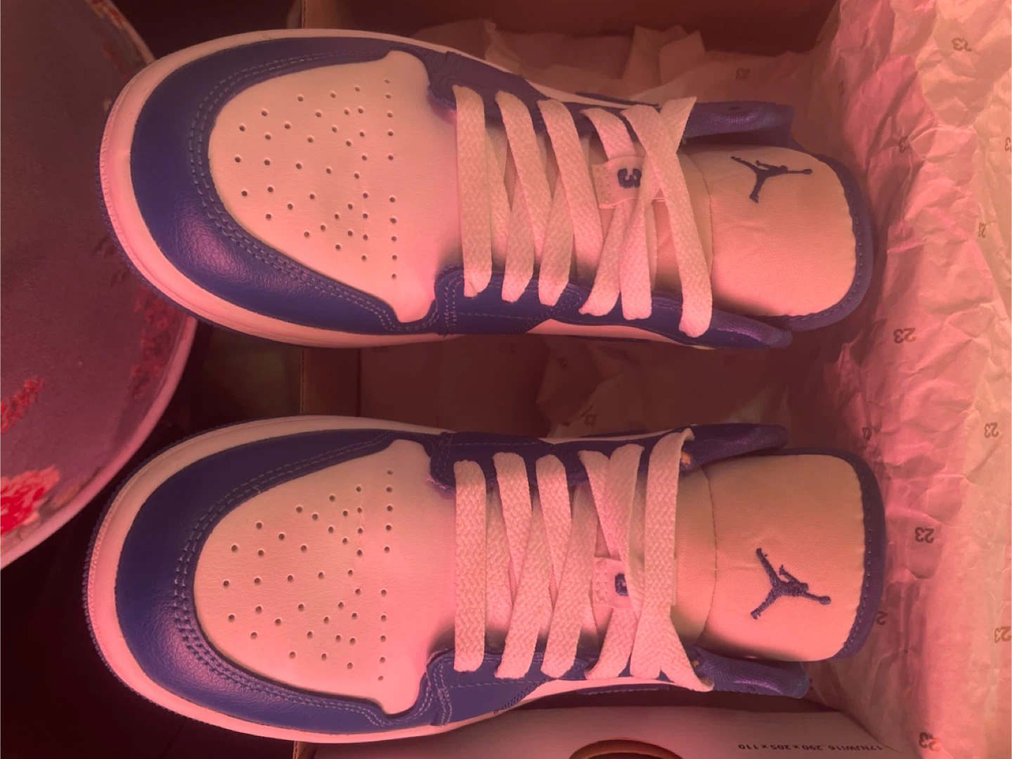 Nike Jordan 1 Low White/Blue Size 7.5 Women's - photo 3