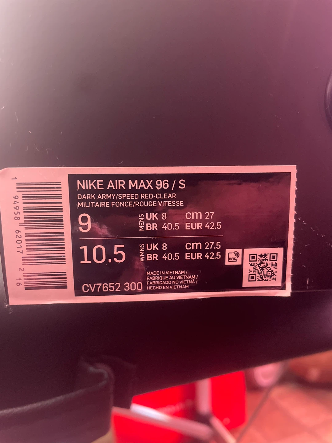 Nike Air Max 96/S Supreme Camo US 9 - photo 5