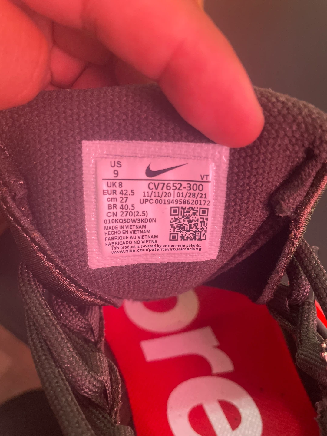 Nike Air Max 96/S Supreme Camo US 9 - photo 4