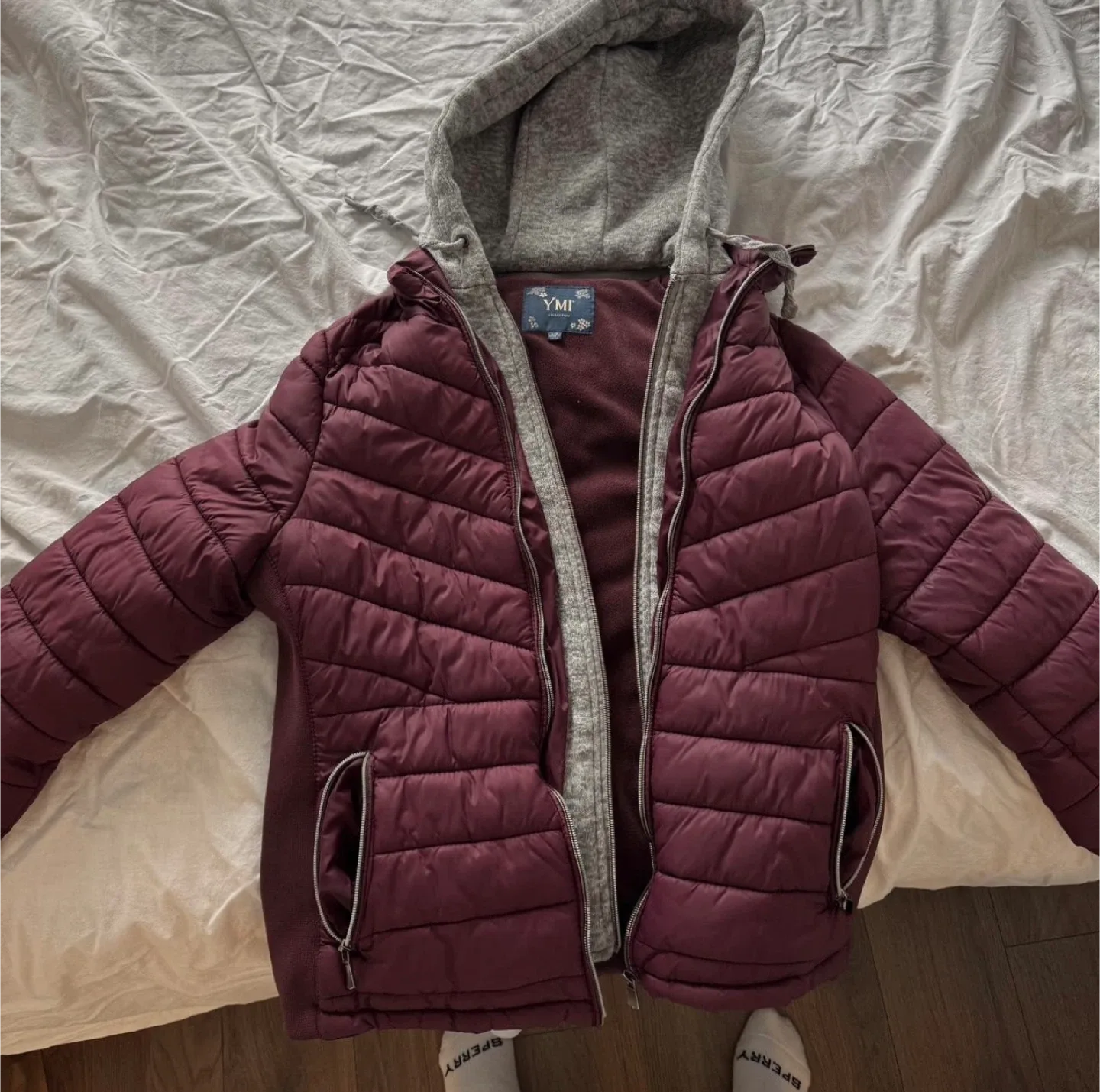 YMI Puffer Jacket, Burgundy image indicator(2)