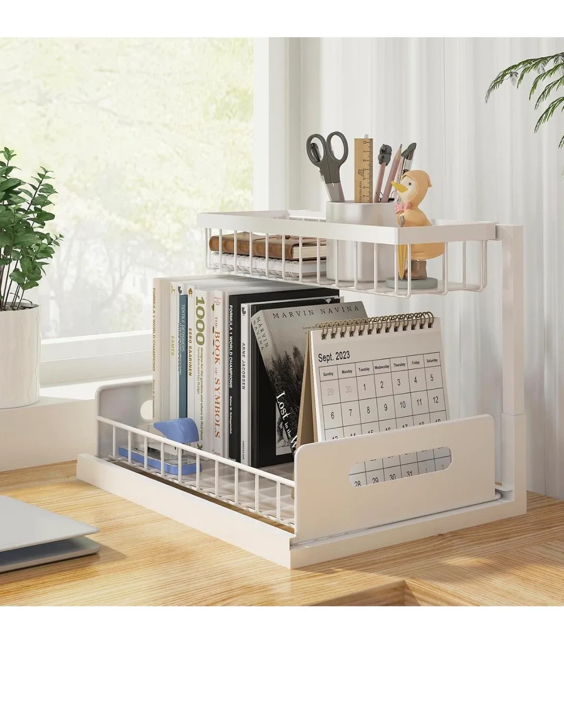 REALINN Under Sink Organizer - White image indicator(5)