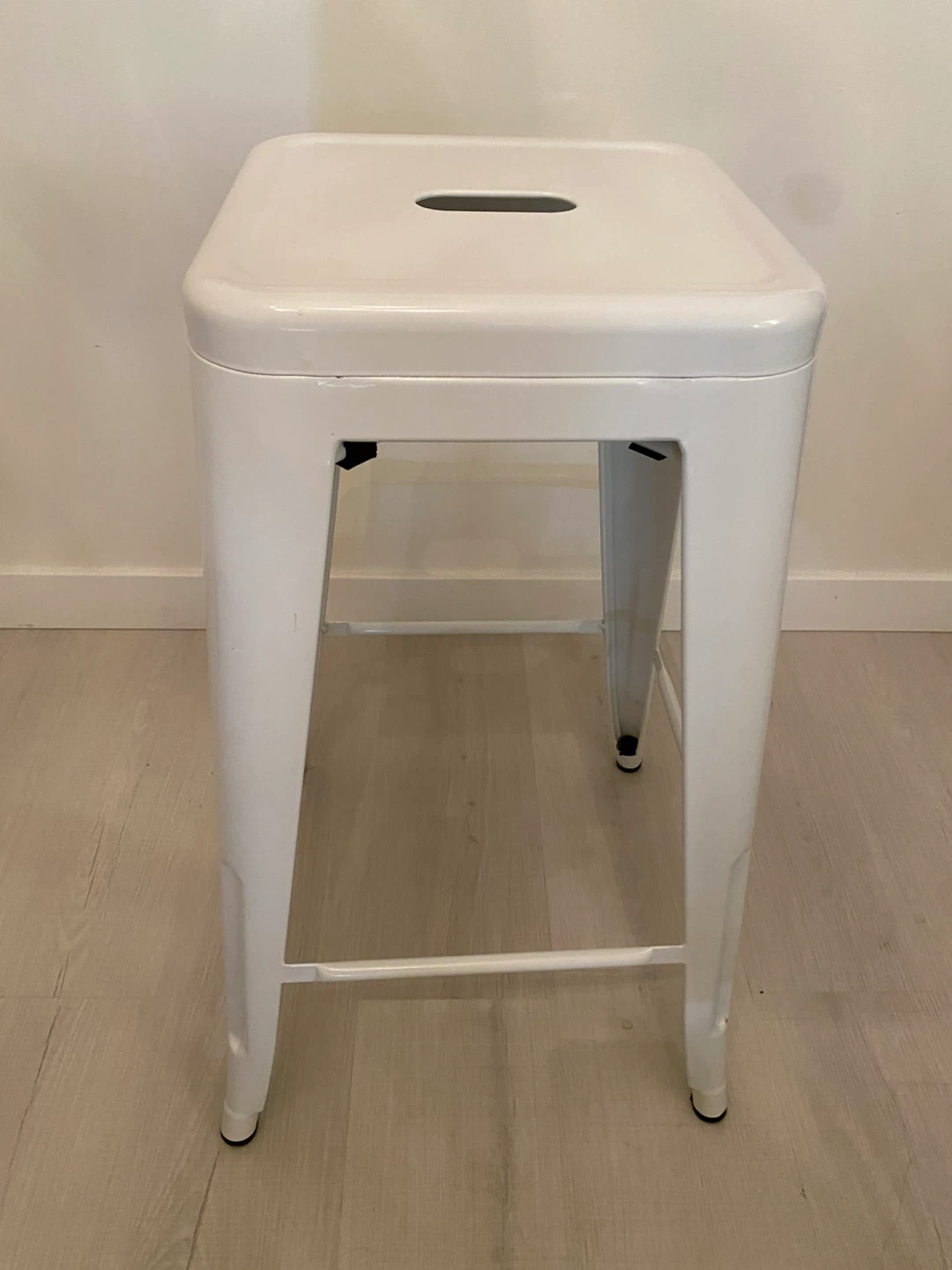 White Metal Bar Stool - photo 2