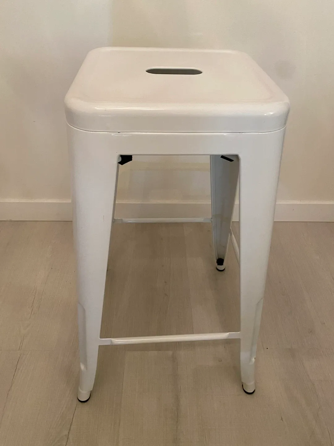 White Metal Bar Stool image indicator(2)