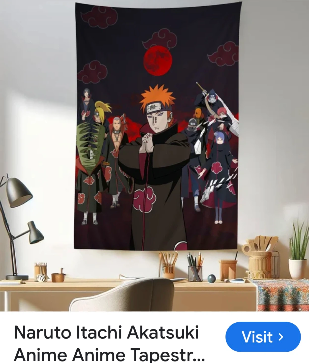 Naruto Akatsuki Anime Blanket