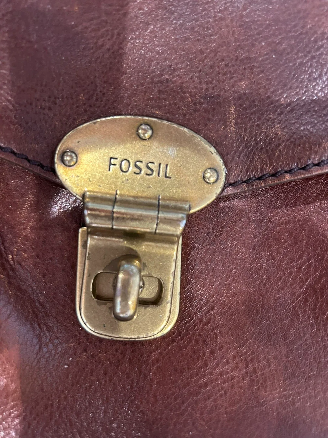 Fossil Brown Leather Crossbody Bag image indicator(4)