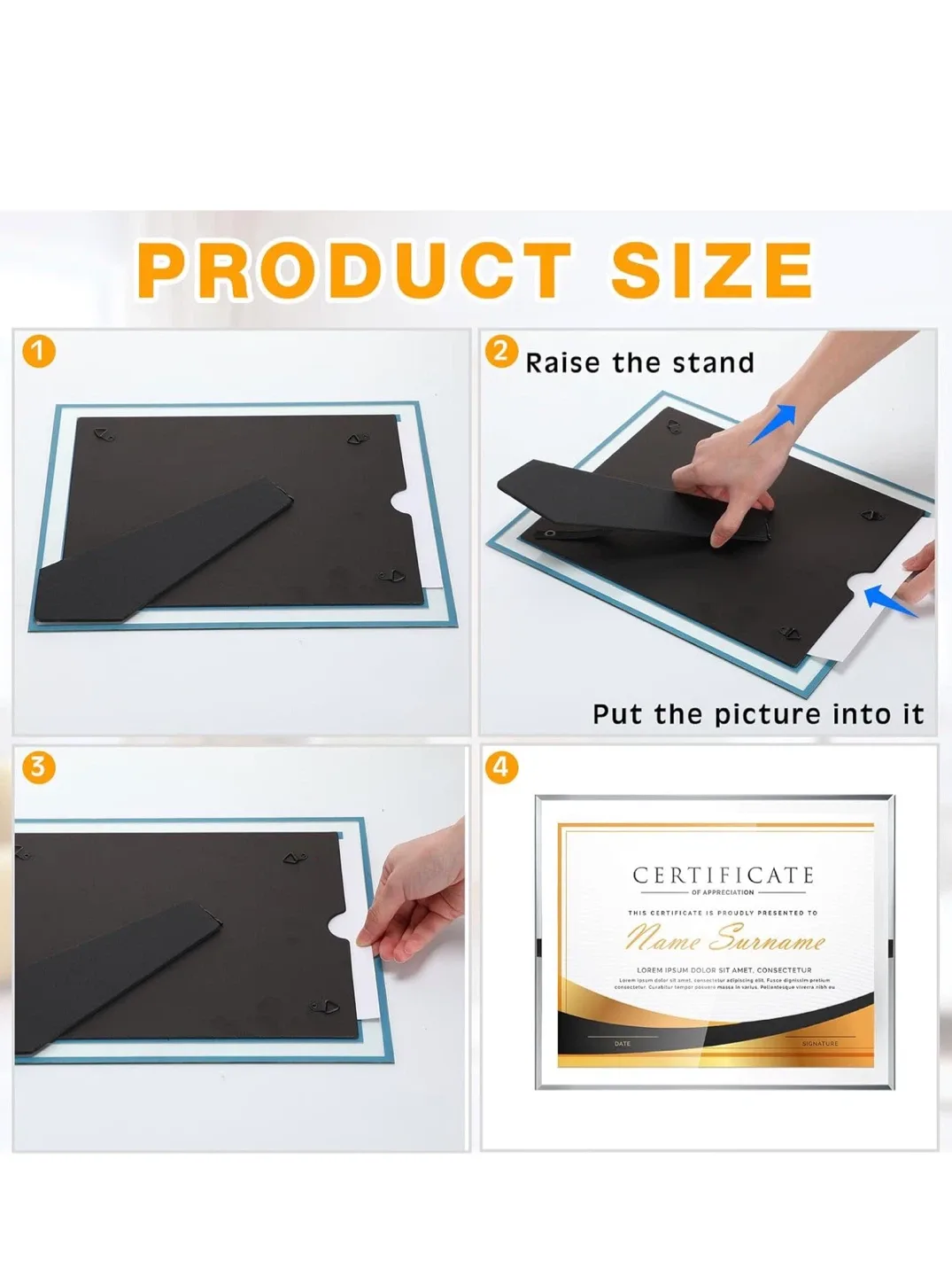 Wesiti 8.5x11 Clear Glass Certificate Frames - NEW. 8 pcs image indicator(4)