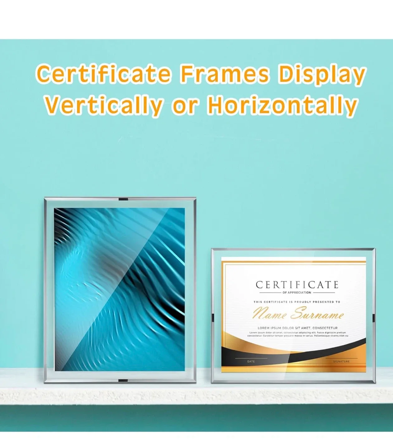 Wesiti 8.5x11 Clear Glass Certificate Frames - NEW. 8 pcs image indicator(6)