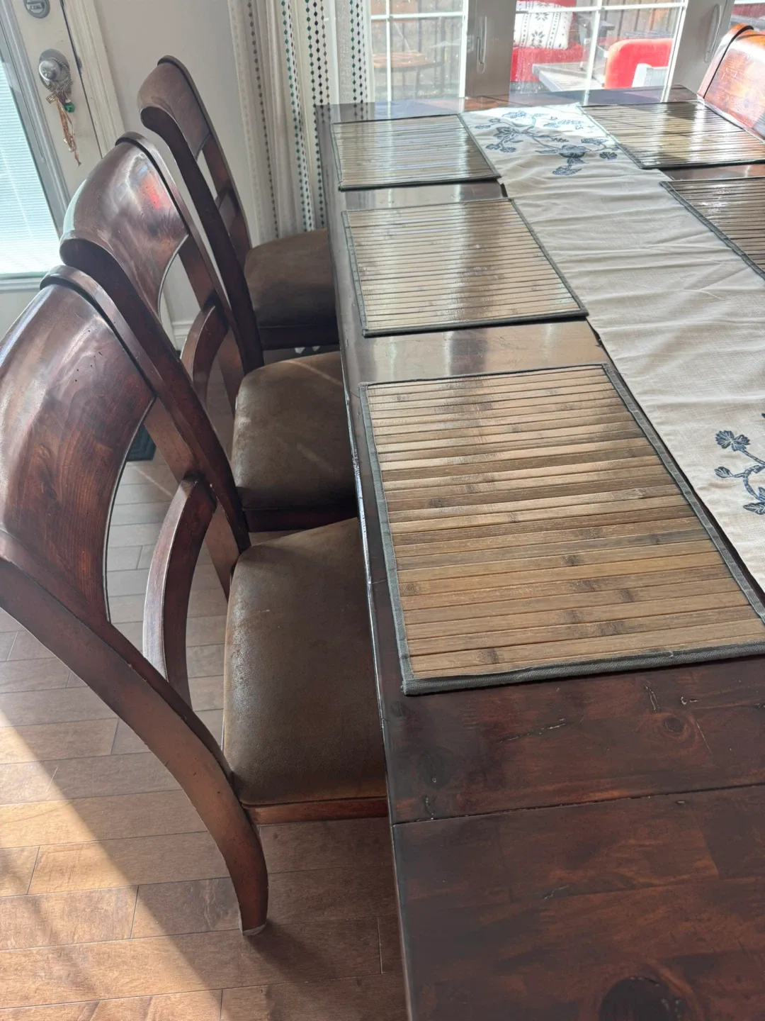 Dining Table with 6 Chairs - Wood( PRICE REDUCED FOR QUICK SALE) thumbnail