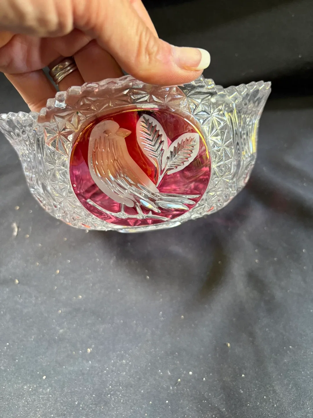 Crystal Bowl with Red Accents image indicator(6)