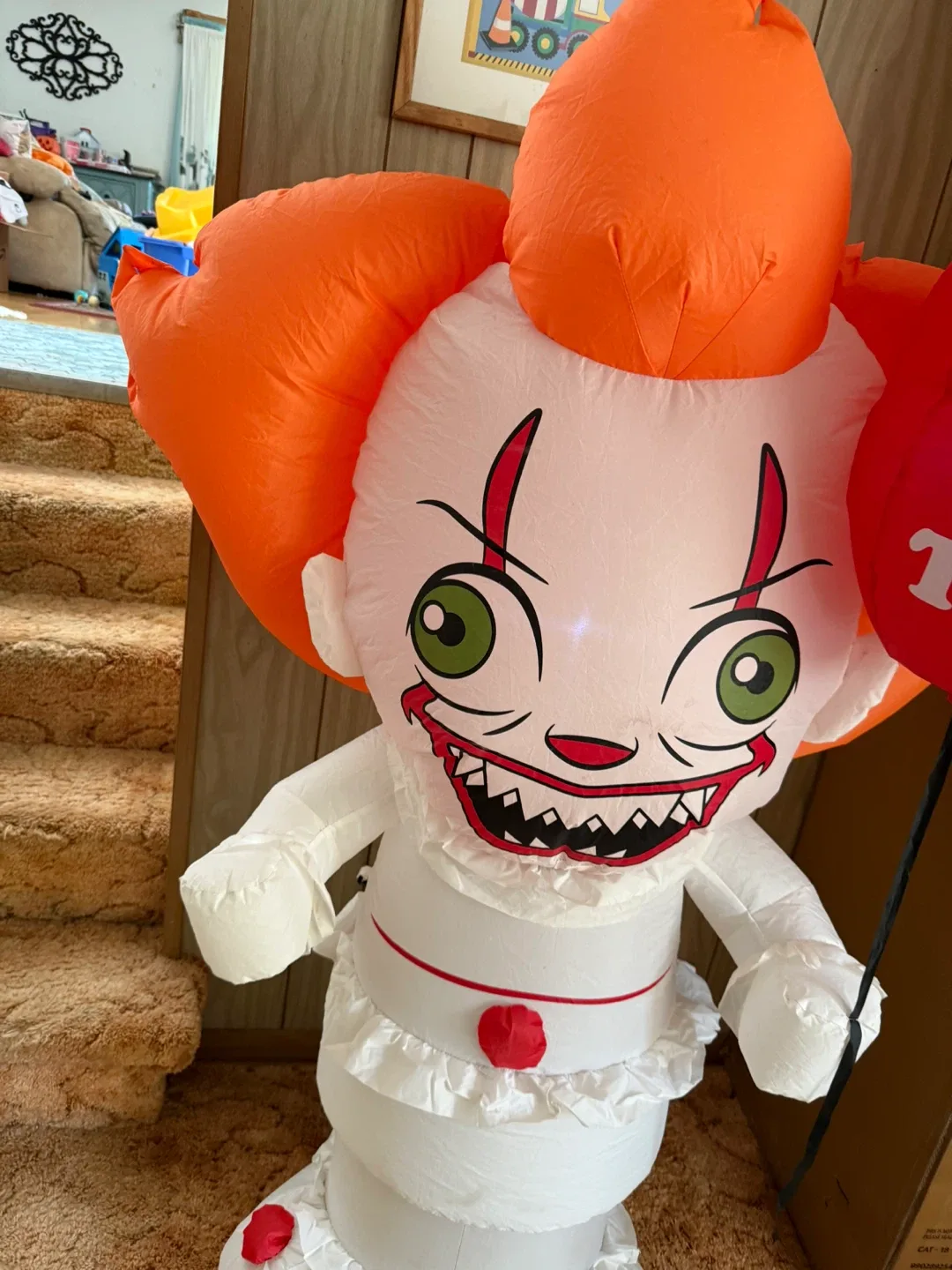 5ft Inflatable Pennywise Clown Halloween Decoration image indicator(4)