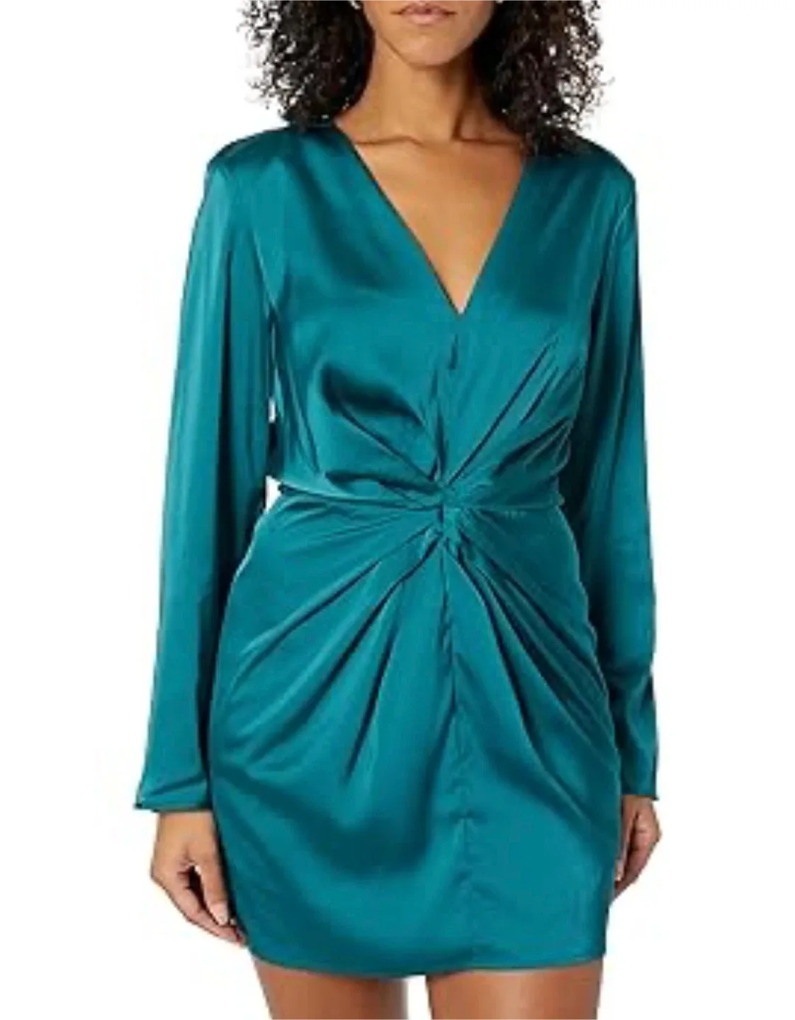 The Drop Women's Britt Tiered Mini Dress - Teal, Size M thumbnail
