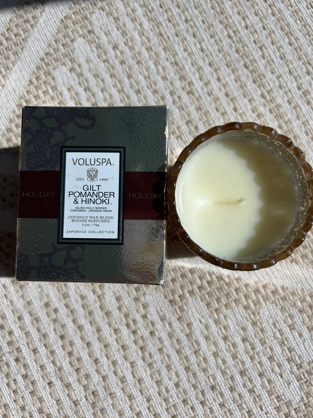 🧡Brand New Voluspa Gilt Pomander & Hinoki Candle🍁 thumbnail