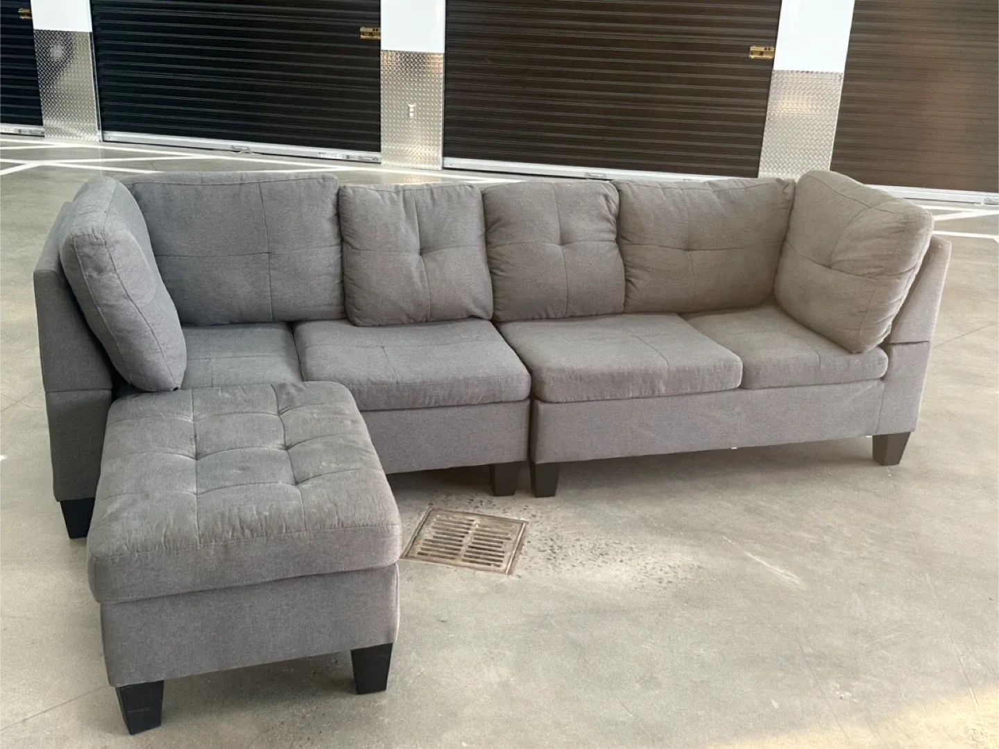 Grey Modular Sectional Sofa Bed - free delivery image indicator(3)