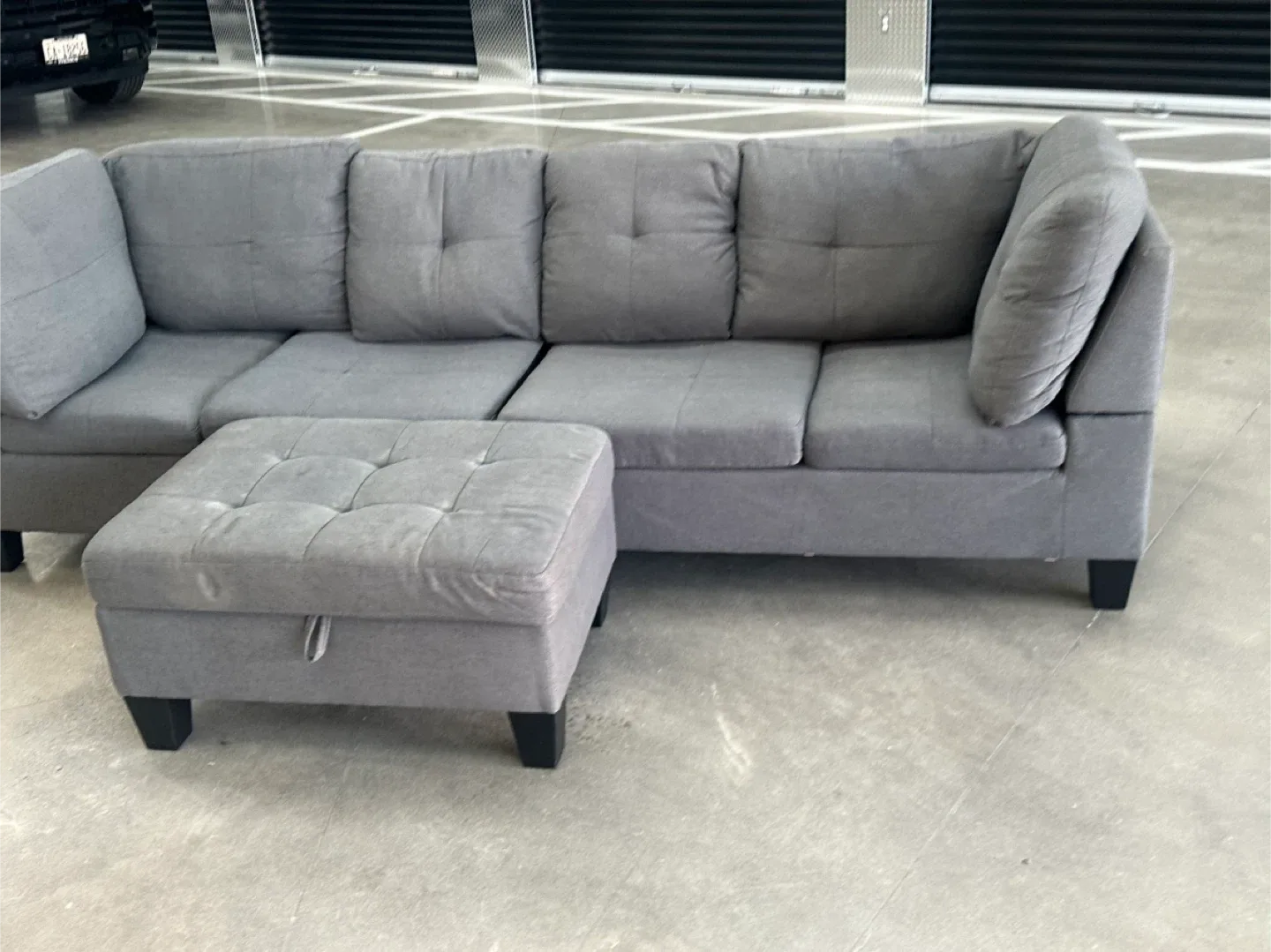 Grey Modular Sectional Sofa Bed - free delivery image indicator(2)