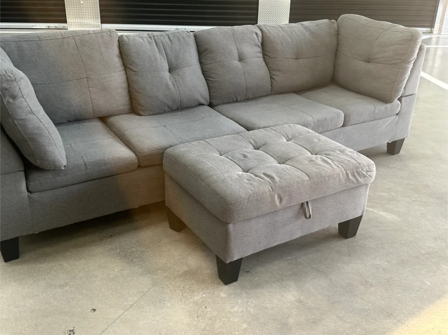 Grey Modular Sectional Sofa Bed - free delivery image indicator(7)