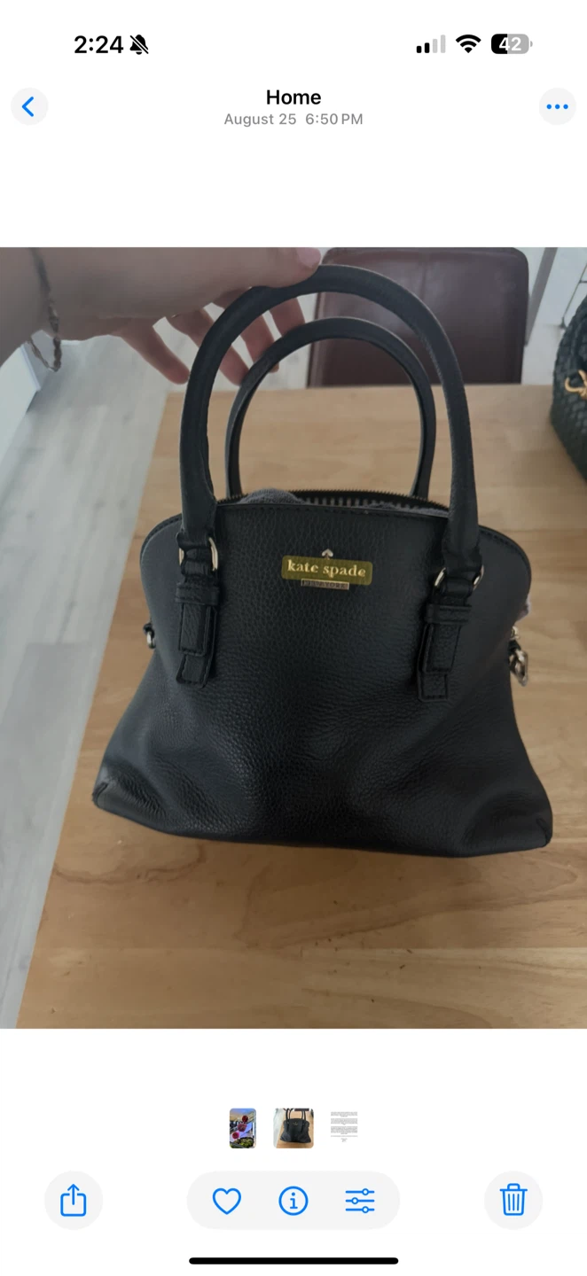 Kate Spade Black Leather Handbag