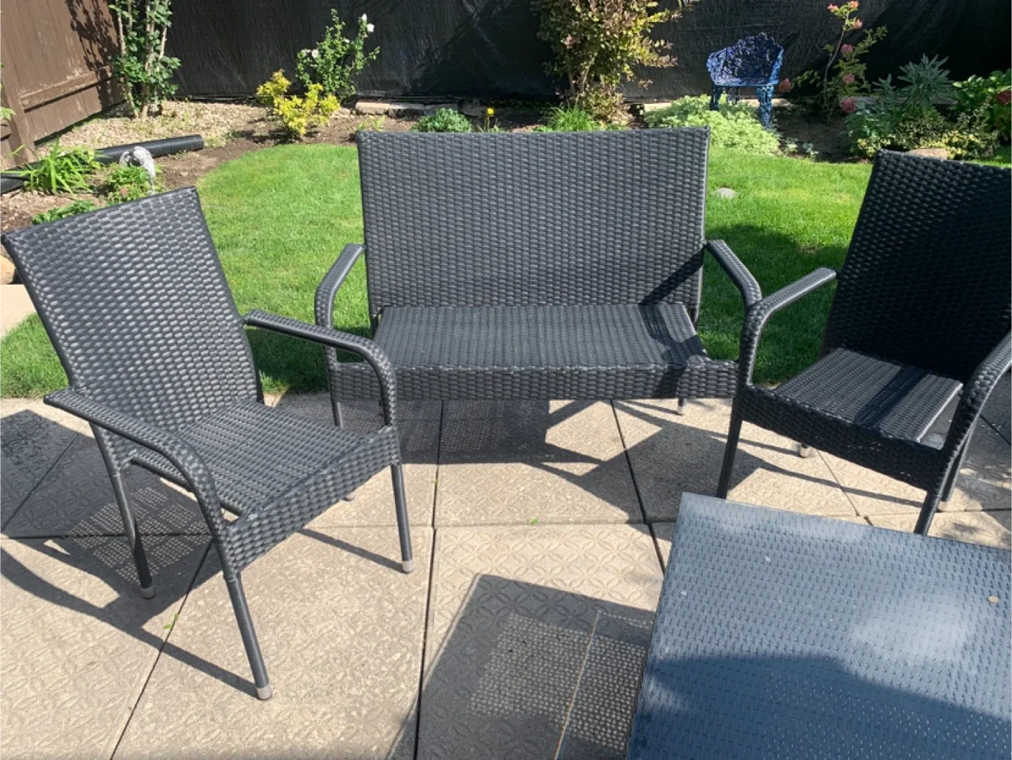 Wicker Patio Set - 2 Chairs, Loveseat, and Table image indicator(5)