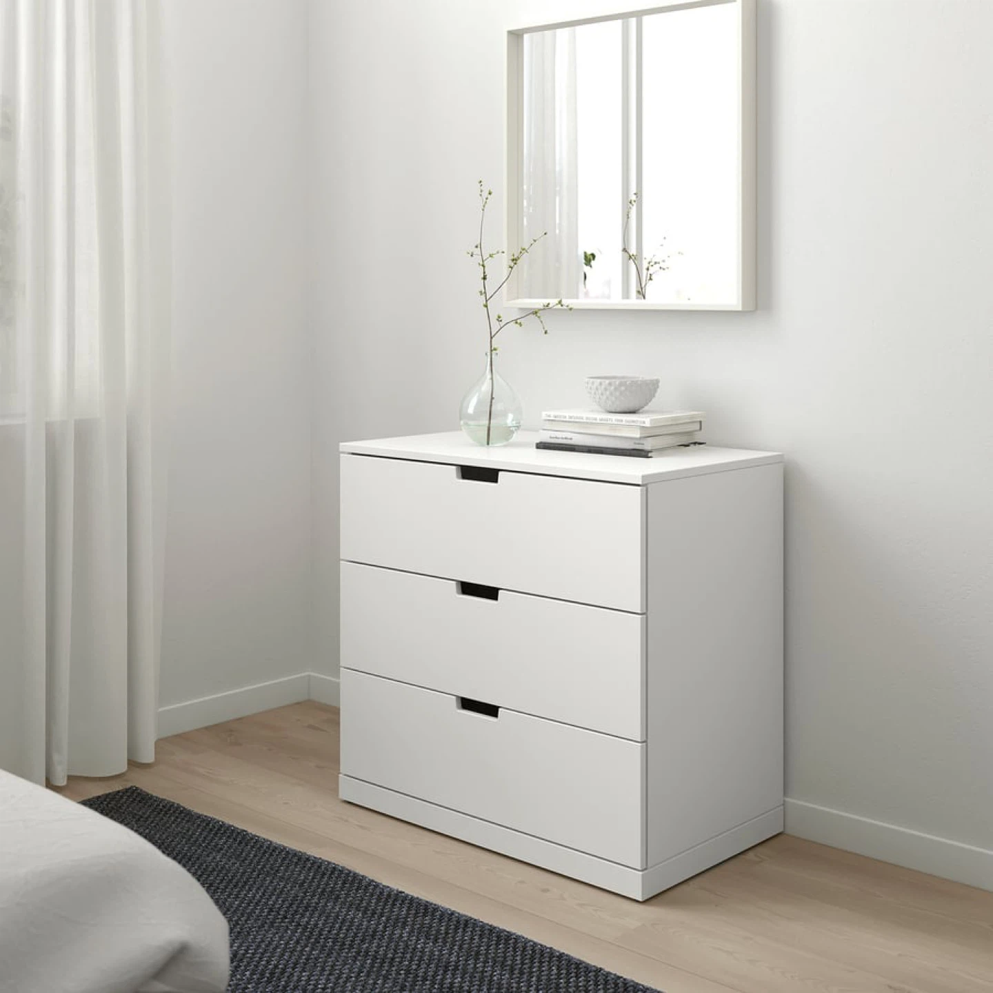 IKEA Nordli 3-Drawer Dresser - White - photo 2