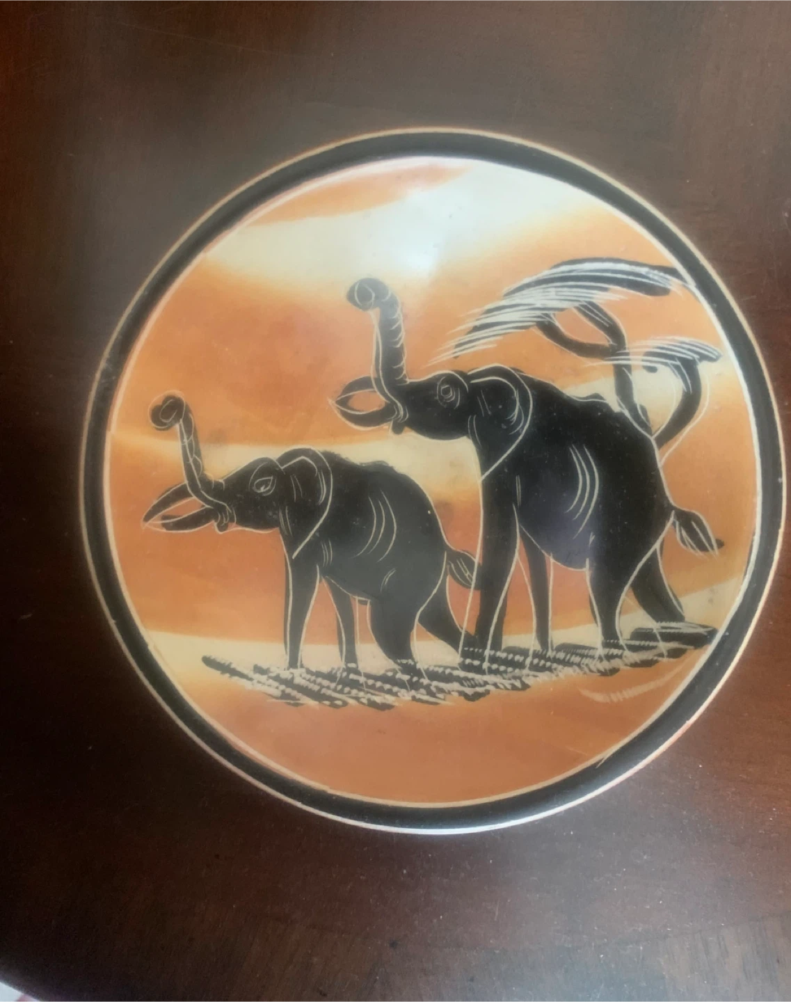 African Animal Motif Soapstone Dish Set - photo 2
