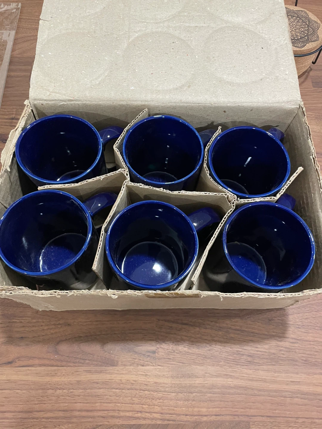 Set of 6 Dark Blue Mugs in Box - photo 3