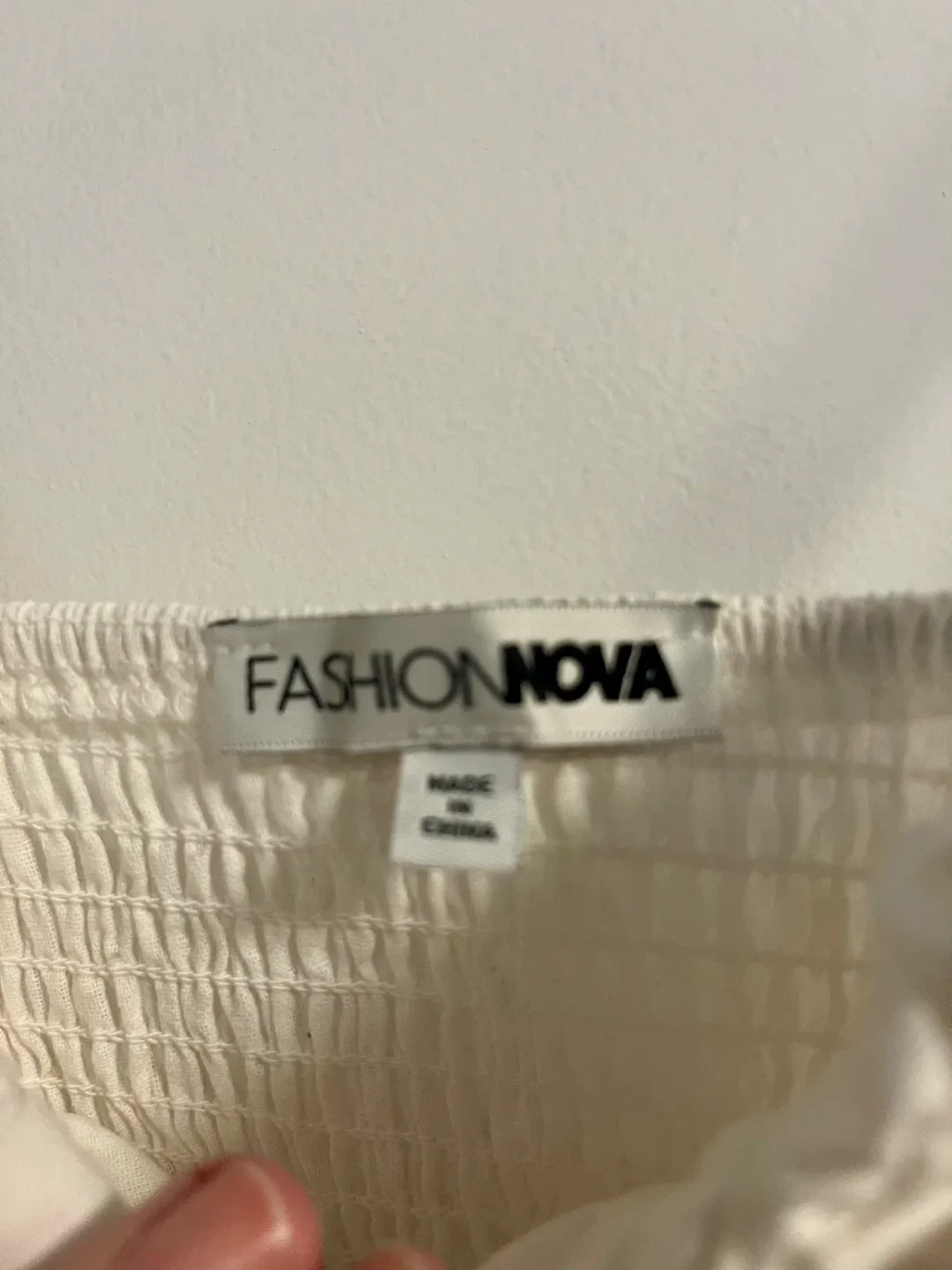 Fashion Nova White Smocked Cami - Size S image indicator(3)
